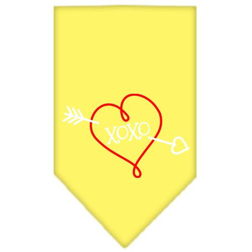 XOXO Screen Print Bandana Yellow Small