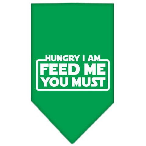 Hungry I Am Screen Print Bandana Emerald Green Large