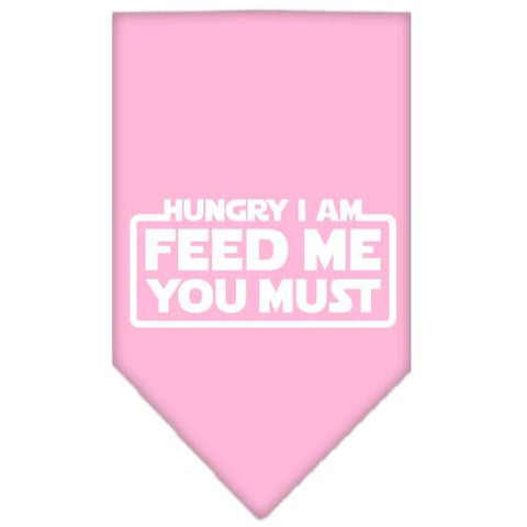 Hungry I Am Screen Print Bandana Light Pink Large