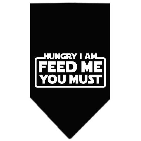 Hungry I Am Screen Print Bandana Black Small