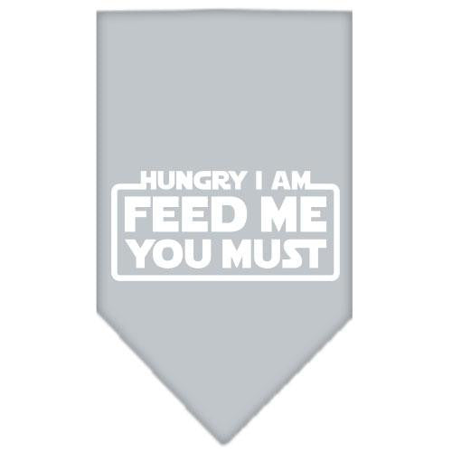 Hungry I Am Screen Print Bandana Grey Small