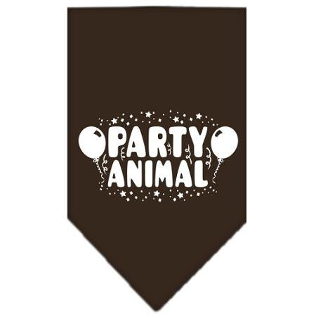 Party Animal Screen Print Bandana Cocoa Small