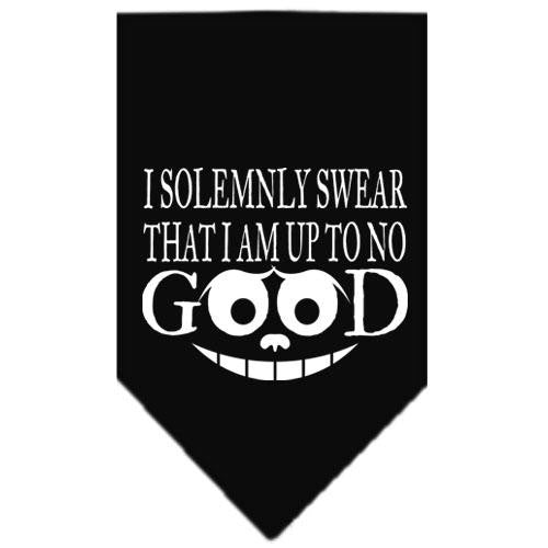 Up to No Good Screen Print Bandana Black Small