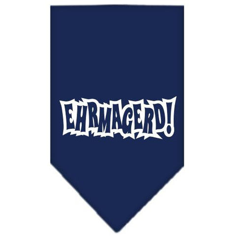 Ehrmagerd Screen Print Bandana Navy Blue large