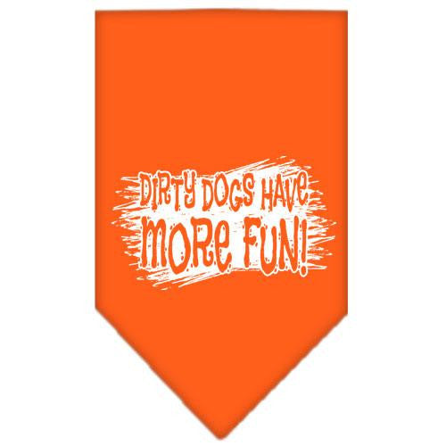 Dirty Dog Screen Print Bandana Orange Small