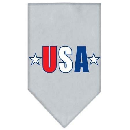 USA Star Screen Print Bandana Grey Large