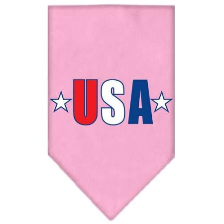 USA Star Screen Print Bandana Light Pink Small