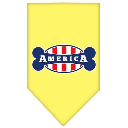 Bonely in America Screen Print Bandana Yellow Large