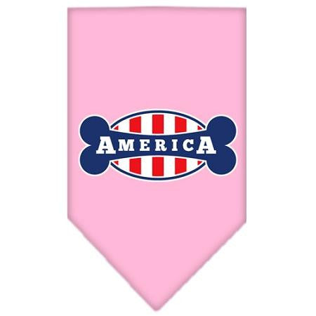 Bonely in America Screen Print Bandana Light Pink Small