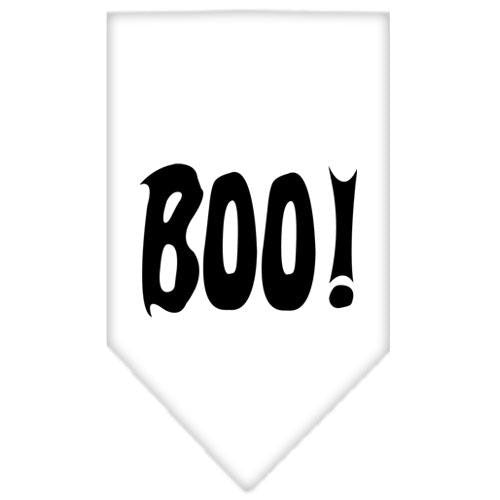 Boo! Screen Print Bandana White Large