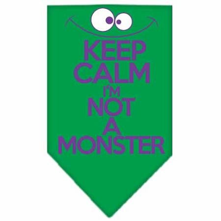 Keep Calm Screen Print Bandana Emerald Green Small