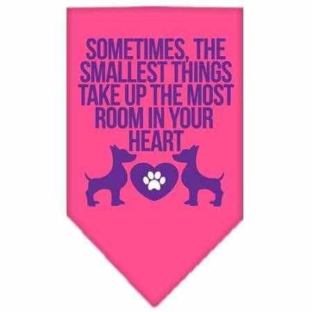 Smallest Things Screen Print Bandana Bright Pink Large