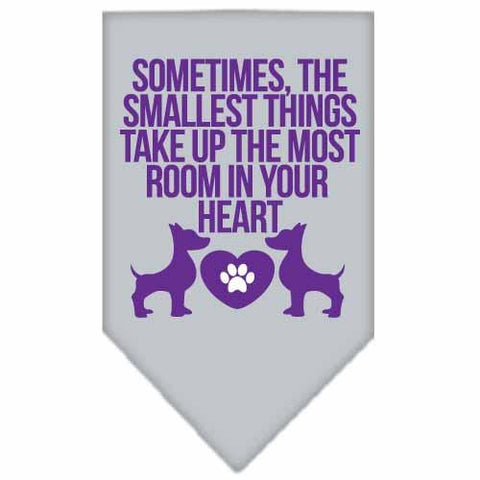 Smallest Things Screen Print Bandana Grey Large