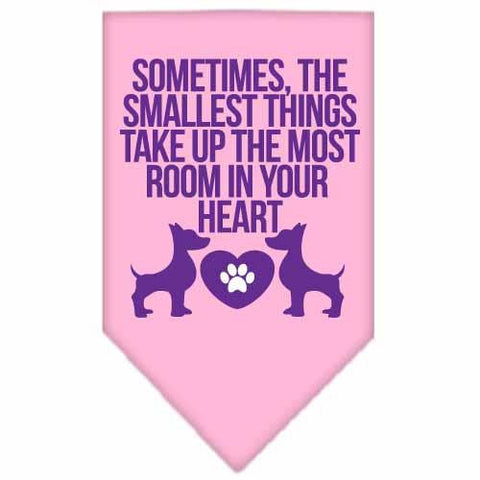 Smallest Things Screen Print Bandana Light Pink Large