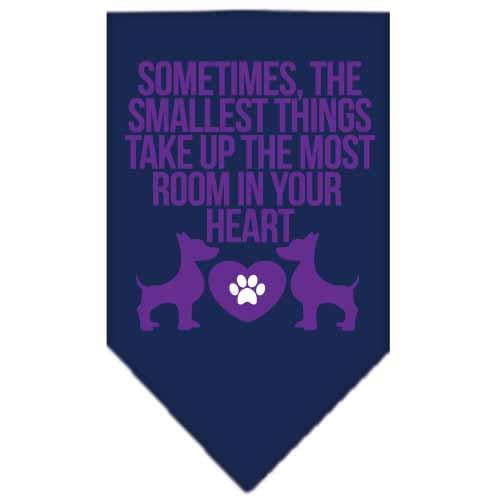 Smallest Things Screen Print Bandana Navy Blue Small