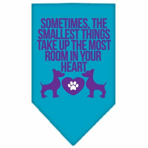 Smallest Things Screen Print Bandana Turquoise Small