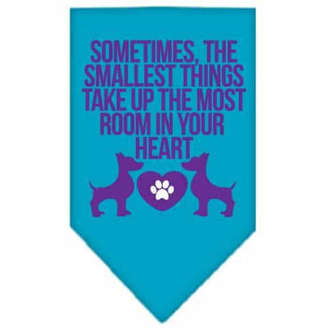 Smallest Things Screen Print Bandana Turquoise Small