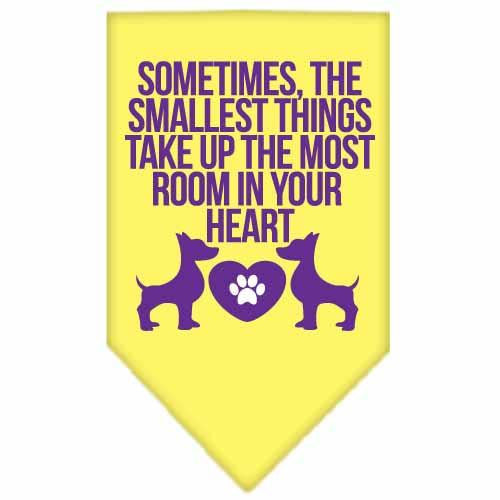 Smallest Things Screen Print Bandana Yellow Small