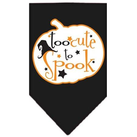 Too Cute to Spook Screen Print Bandana Black Large