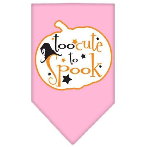 Too Cute to Spook Screen Print Bandana Light Pink Large