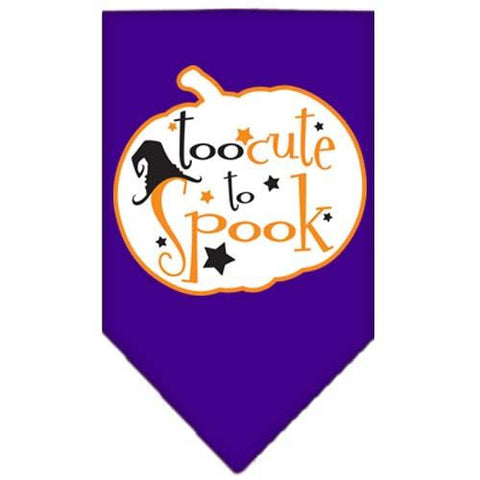 Too Cute to Spook Screen Print Bandana Purple Large