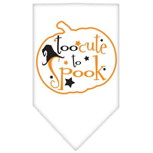 Too Cute to Spook Screen Print Bandana White Large