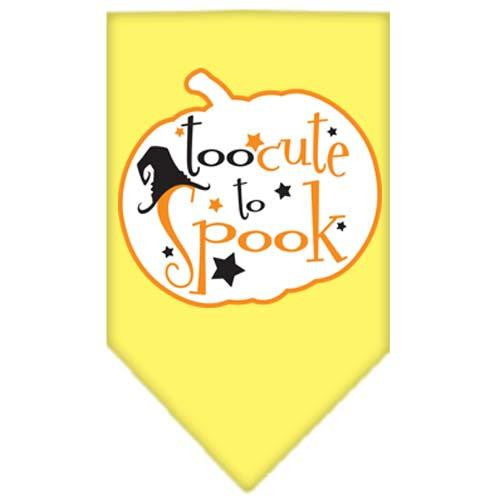 Too Cute to Spook Screen Print Bandana Yellow Large