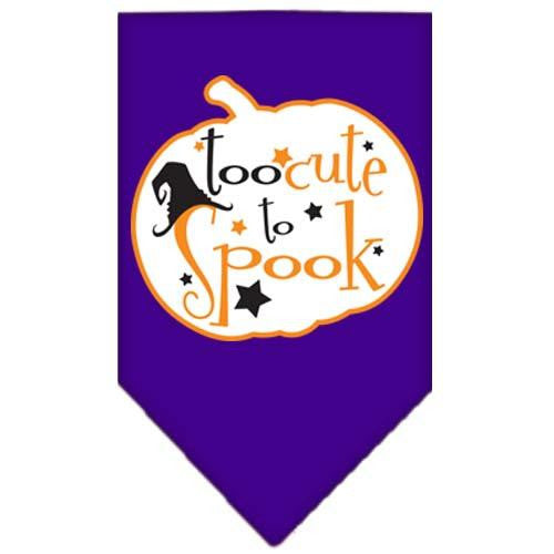 Too Cute to Spook Screen Print Bandana Purple Small