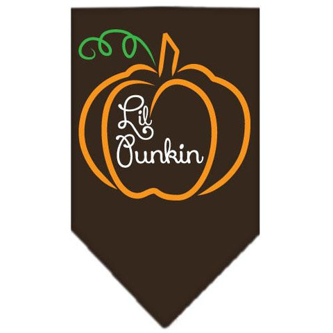 Lil Punkin Screen Print Bandana Brown Small