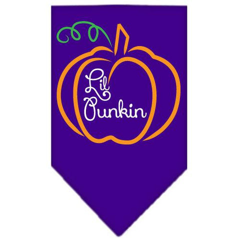 Lil Punkin Screen Print Bandana Purple Small