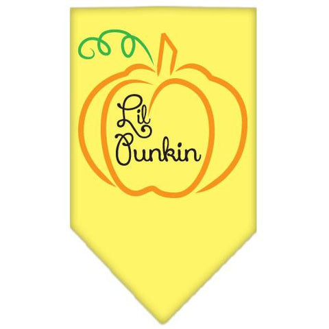 Lil Punkin Screen Print Bandana Yellow Small