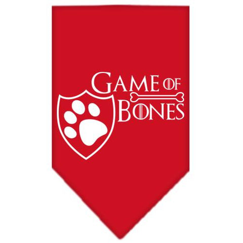 Game of Bones Screen Print Bandana Red Small