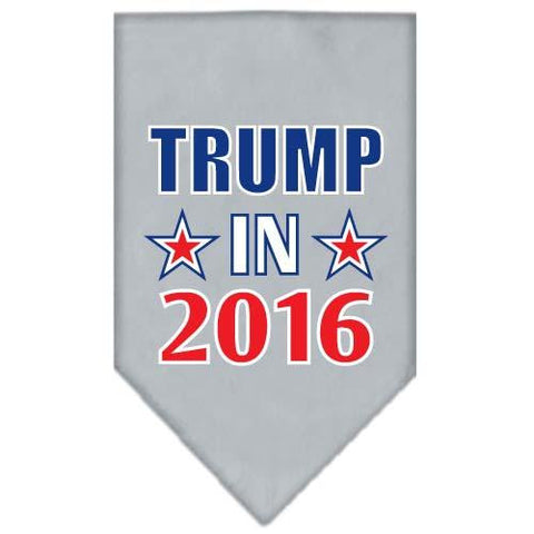 Trump in 2016 Election Screenprint Bandanas Grey Small