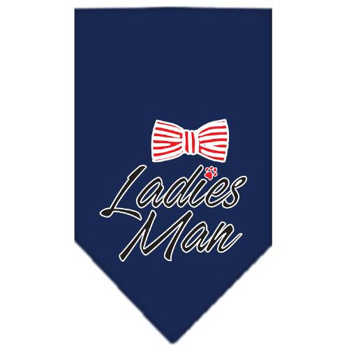 Ladies Man Screen Print Bandana Navy Blue large