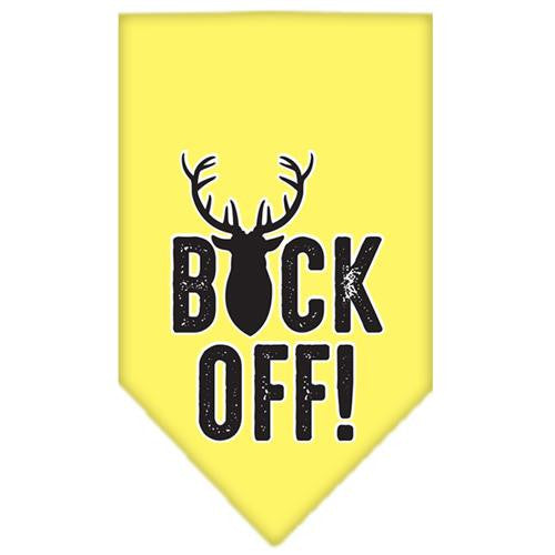 Buck Off Screen Print Bandana Yellow Large