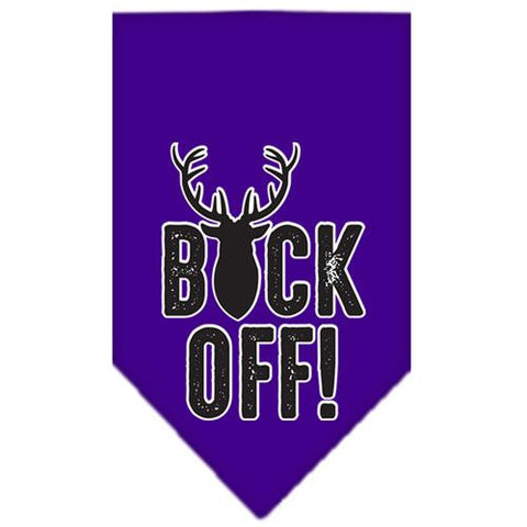 Buck Off Screen Print Bandana Purple Small