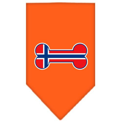 Bone Flag Norway  Screen Print Bandana Orange Small