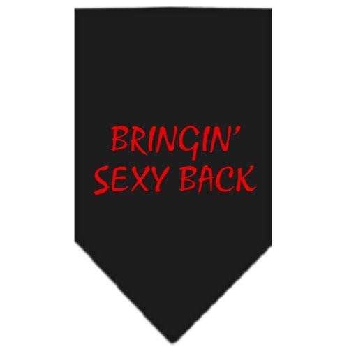 Bringin Sexy Back Screen Print Bandana Black Large