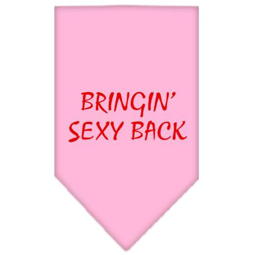 Bringin Sexy Back Screen Print Bandana Light Pink Large