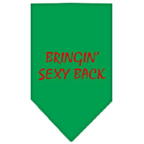 Bringin Sexy Back Screen Print Bandana Emerald Green Small