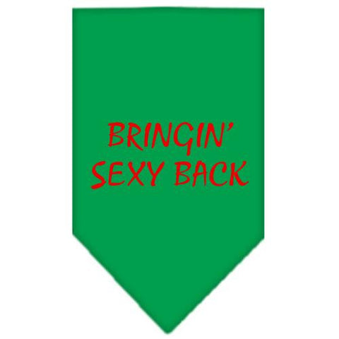 Bringin Sexy Back Screen Print Bandana Emerald Green Small