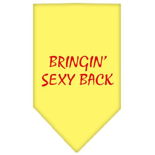 Bringin Sexy Back Screen Print Bandana Yellow Small