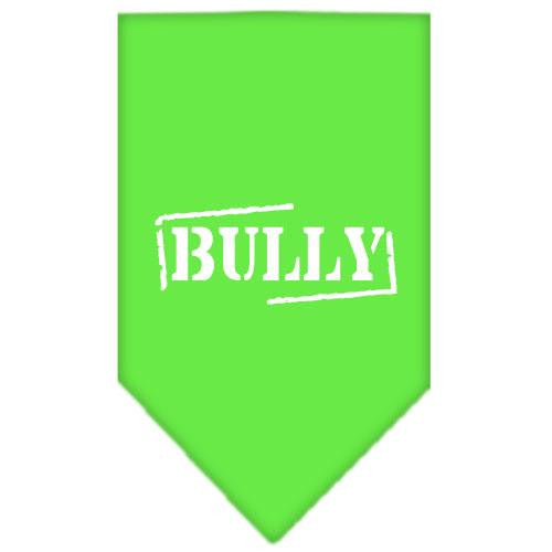 Bully Screen Print Bandana Lime Green Large