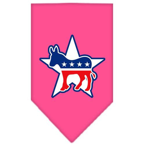 Democrat Screen Print Bandana Bright Pink Large