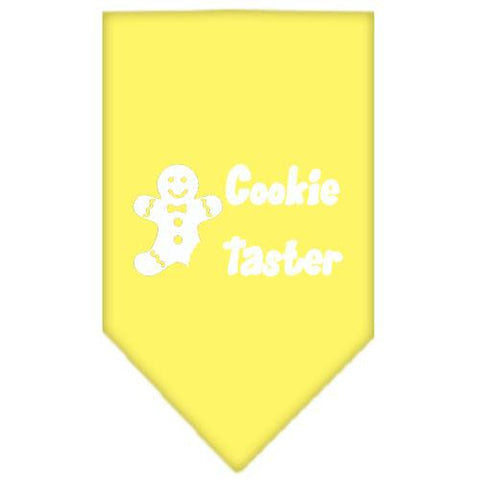 Cookie Taster Screen Print Bandana Yellow Large