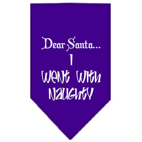 Went with Naughty Screen Print Bandana Purple Large