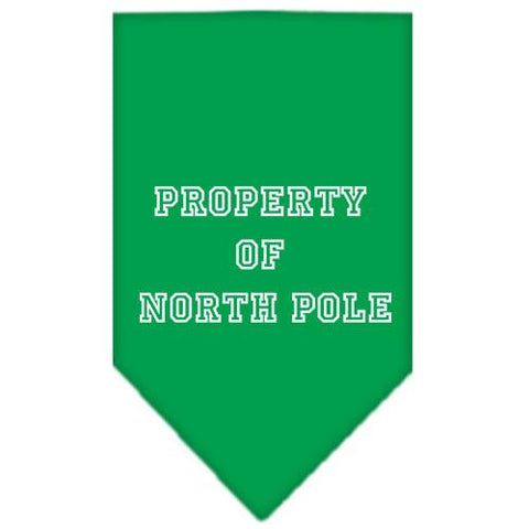 Property of North Pole Screen Print Bandana Emerald Green Large