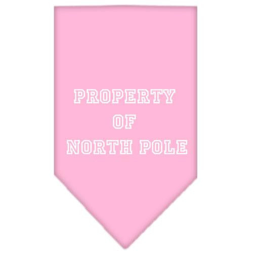 Property of North Pole Screen Print Bandana Light Pink Small