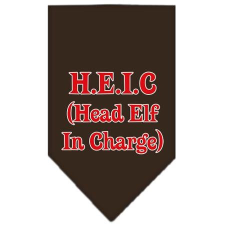 Head Elf In Charge Screen Print Bandana Cocoa Large