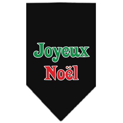 Joyeux Noel Screen Print Bandana Black Small